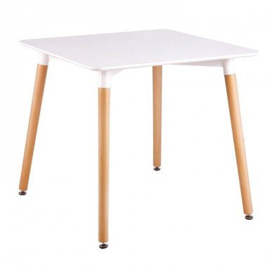Τραπέζι Art από σκελετό MDF σε χρώμα λευκό 80x80 εκ