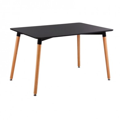 Τραπέζι Art από σκελετό MDF σε χρώμα μαύρο 120x80x73εκ