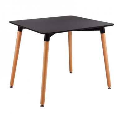 Τραπέζι Art από σκελετό MDF σε χρώμα μαύρο 80x80 εκ