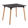 Τραπέζι Art MDF χρώμα μαύρο 80x80x73εκ.