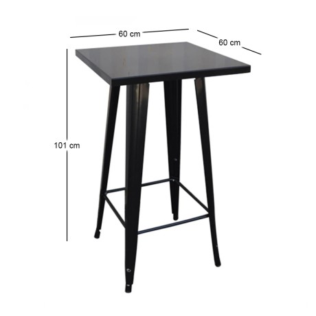 RELIX Bar Table 60x60 Steel Antique Black