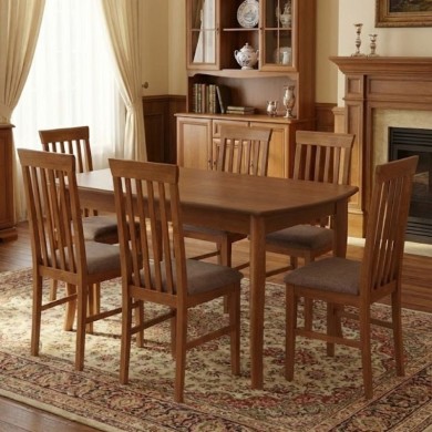 Belfast Megapap table solid wood expandable in walnut color 150/200x89x78cm.