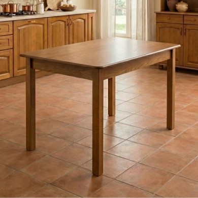 Bergen Megapap table solid wood expandable in walnut color 120/150x68x77cm.