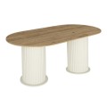 Bohema Megapap melamine dining table in ivory - sepet oak color 180x90x77,7cm.