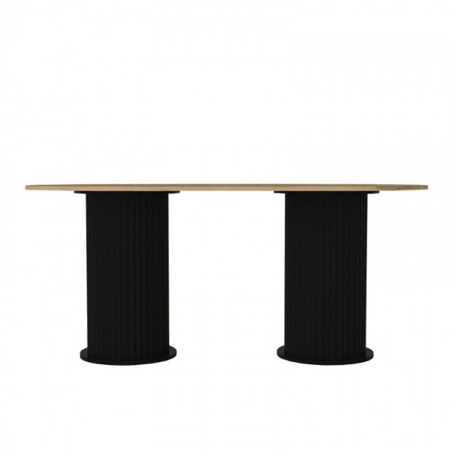 Τραπέζι Bohema Megapap χρώμα μαύρο - sepet oak 180x90x77,7εκ.