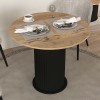 Τραπέζι Bohema Megapap χρώμα μαύρο - sepet oak Ø90x77,7εκ. Τραπέζι Bohema Megapap χρώμα μαύρο - sepet oak Ø90x77,7εκ.