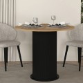 Bohema Megapap melamine dining table in black - sepet oak color Ø90x77,7cm.