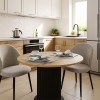 Τραπέζι Bohema Megapap χρώμα μαύρο - sepet oak Ø90x77,7εκ. Τραπέζι Bohema Megapap χρώμα μαύρο - sepet oak Ø90x77,7εκ.