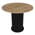 Bohema Megapap melamine dining table in black - sepet oak color Ø90x77,7cm.