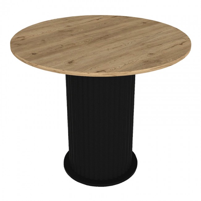 Τραπέζι Bohema Megapap χρώμα μαύρο - sepet oak Ø90x77,7εκ. Τραπέζι Bohema Megapap χρώμα μαύρο - sepet oak Ø90x77,7εκ.