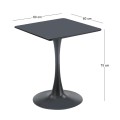 BREAK Table 60x60cm Black Color, MDF-Metal