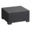 Τραπέζι California με επένδυση wicker σε χρώμα ανθρακί 68x68x35εκ
