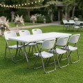 Capri Megapap folding catering - conference table - one-piece surface, ice white color, 152x76x74cm.