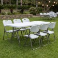 Capri Megapap folding catering - conference table - one-piece surface, ice white color, 183x76x74cm.