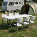 Capri Megapap folding catering - conference table - one-piece surface, ice white color, 198x90x74cm.