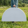 Capri Megapap folding catering - conference table - suitcase round color ice white Ø152x74cm.