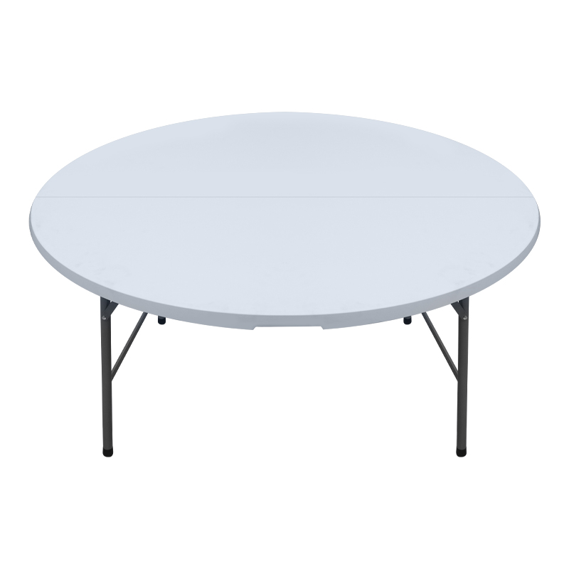 Capri Megapap folding catering - conference table - suitcase round color ice white Ø152x74cm.