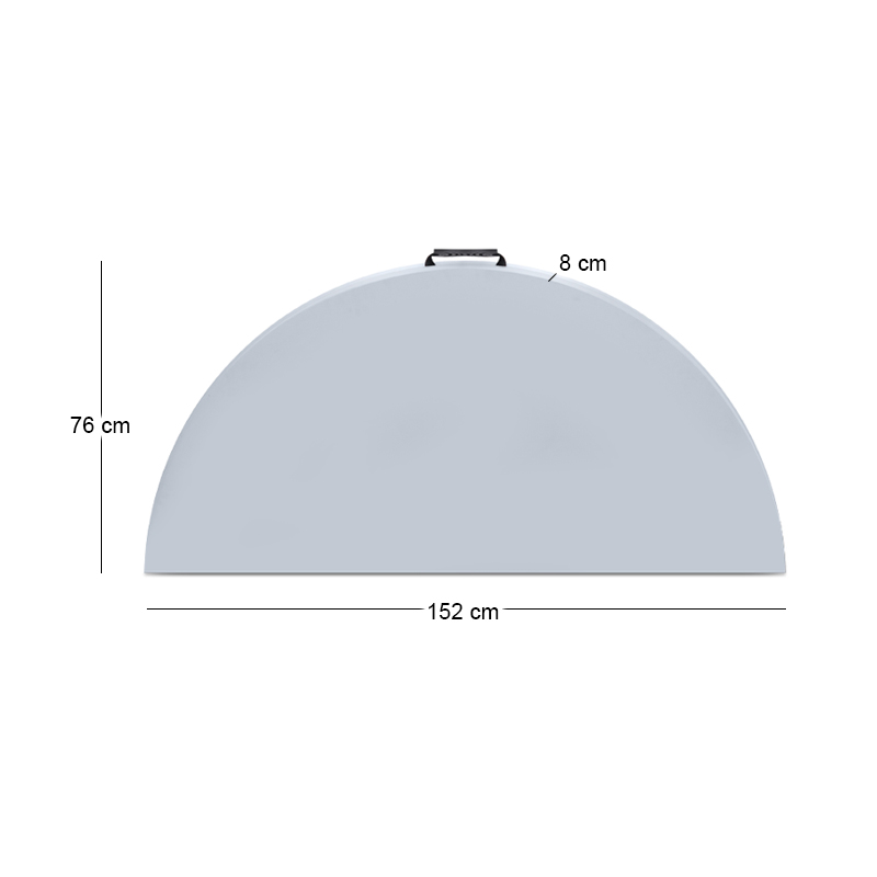 Capri Megapap folding catering - conference table - suitcase round color ice white Ø152x74cm.