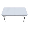 Τραπέζι catering - συνεδρίου Capri Megapap πτυσσόμενο - βαλίτσα χρώμα λευκό του πάγου 120x60x74εκ.