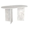 Τραπέζι Cortado Megapap χρώμα λευκό εφέ μαρμάρου 138x80x75εκ.
