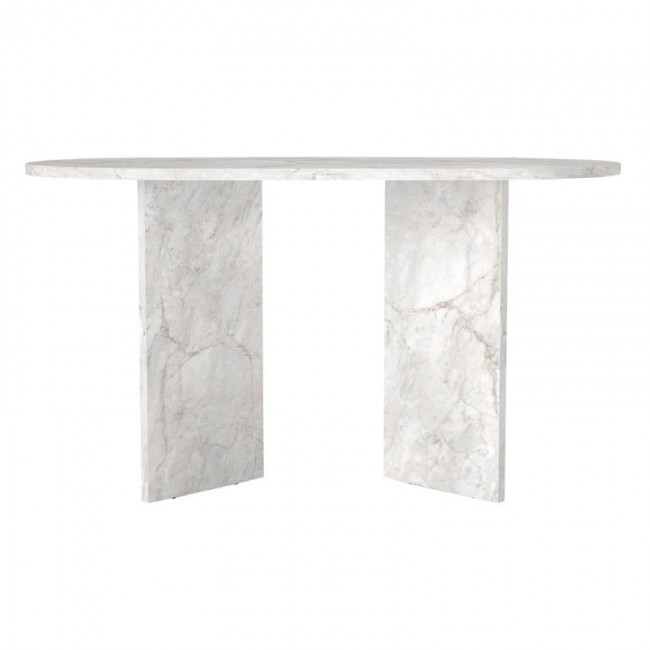 Τραπέζι Cortado Megapap χρώμα λευκό εφέ μαρμάρου 138x80x75εκ.