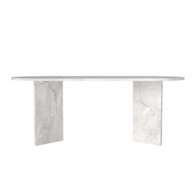 Τραπέζι Cortado Megapap χρώμα λευκό εφέ μαρμάρου 200x90x74εκ.