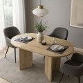 Cortado Megapap melamine dining table in sapphire oak color 138x80x75cm.