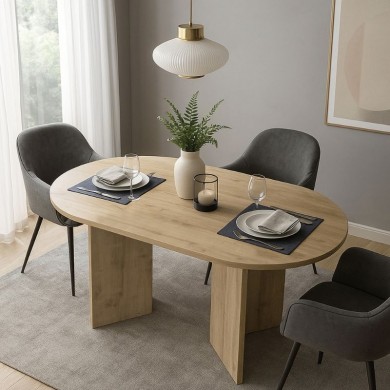 Τραπέζι Cortado Megapap χρώμα sapphire oak 138x80x75εκ.