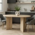 Cortado Megapap melamine dining table in sapphire oak color 138x80x75cm.