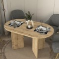Cortado Megapap melamine dining table in sapphire oak color 138x80x75cm.