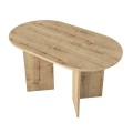 Cortado Megapap melamine dining table in sapphire oak color 138x80x75cm.