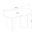 Cortado Megapap melamine dining table in sapphire oak color 138x80x75cm.