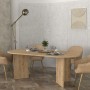 Cortado Megapap melamine dining table in sapphire oak color 200x90x74cm.