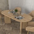 Cortado Megapap melamine dining table in sapphire oak color 200x90x74cm.