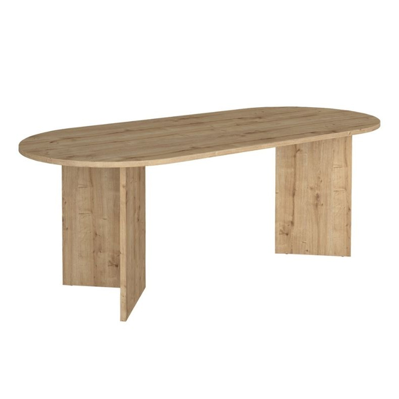 Cortado Megapap melamine dining table in sapphire oak color 200x90x74cm.
