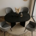 Cortado Megapap melamine dining table in sencron black color 138x80x75cm.