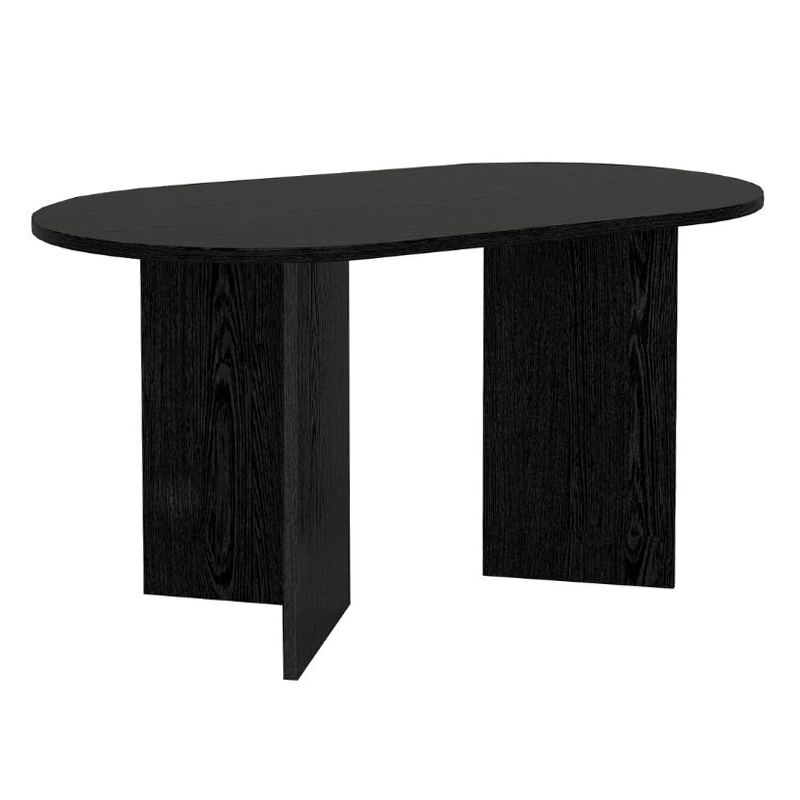 Cortado Megapap melamine dining table in sencron black color 138x80x75cm.