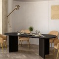 Cortado Megapap melamine dining table in sencron black color 200x90x74cm.