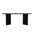 Cortado Megapap melamine dining table in sencron black color 200x90x74cm.