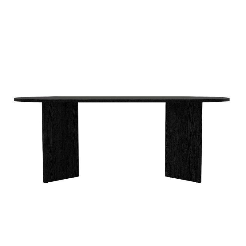 Cortado Megapap melamine dining table in sencron black color 200x90x74cm.