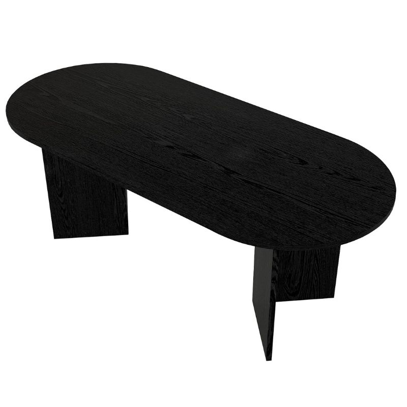 Cortado Megapap melamine dining table in sencron black color 200x90x74cm.