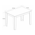 Τραπέζι Darlen Megapap χρώμα ανθρακί - sapphire oak 110x72x74εκ.