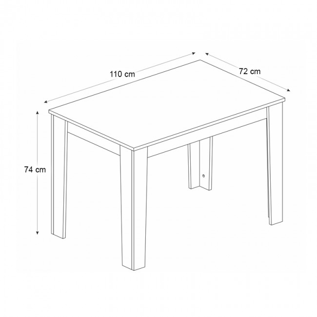 Τραπέζι Darlen Megapap χρώμα ανθρακί - sapphire oak 110x72x74εκ. Τραπέζι Darlen Megapap χρώμα ανθρακί - sapphire oak 110x72x74εκ.