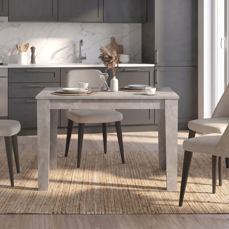 Τραπέζι Darlen Megapap χρώμα γκρι σκυροδέματος 125x72x74εκ.