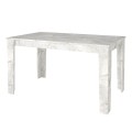 Τραπέζι Darlen Megapap χρώμα λευκό εφέ μαρμάρου 125x72x74εκ.