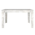 Τραπέζι Darlen Megapap χρώμα λευκό εφέ μαρμάρου 125x72x74εκ.