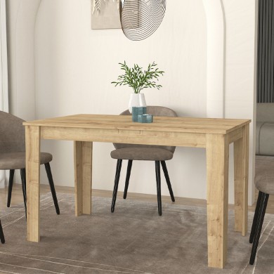 Darlen Megapap melamine dinner table in sapphire oak color 125x72x74cm.