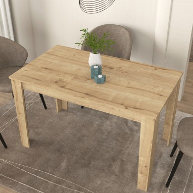 Darlen Megapap melamine dinner table in sapphire oak color 125x72x74cm.