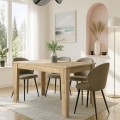 Darlen Megapap melamine dinner table in sapphire oak color 125x72x74cm.
