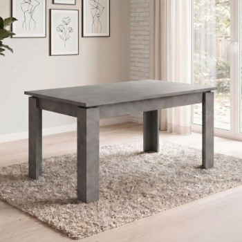 Τραπέζι Denzel Megapap χρώμα γκρι σκυροδέματος 120x80x76εκ.